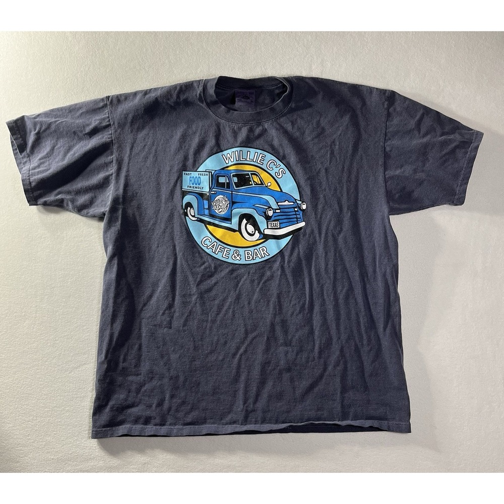 VTG Willie C's Cafe & Bar Shirt Size XL Anvil Authentic Pigment Wichita RARE